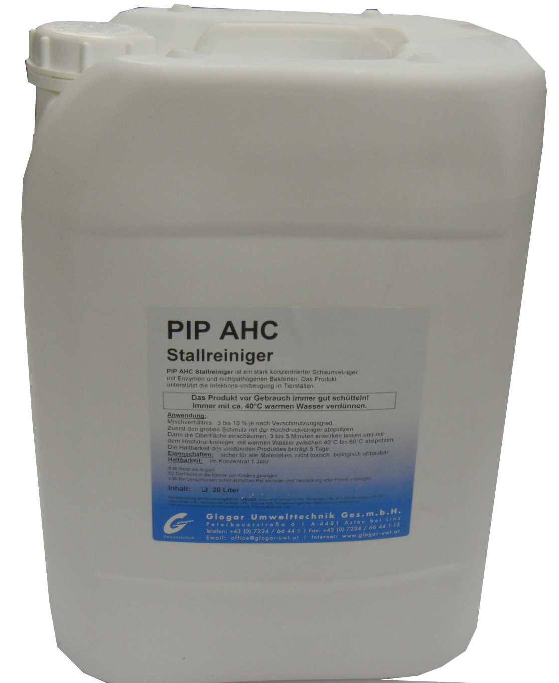 Stallreiniger Pip AHC 20 Liter - Gefahrgut | PIP-Stallhygiene ...